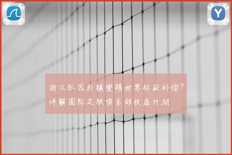浙江队因朴镇燮踢世界杯获补偿？详解国际足联俱乐部收益计划